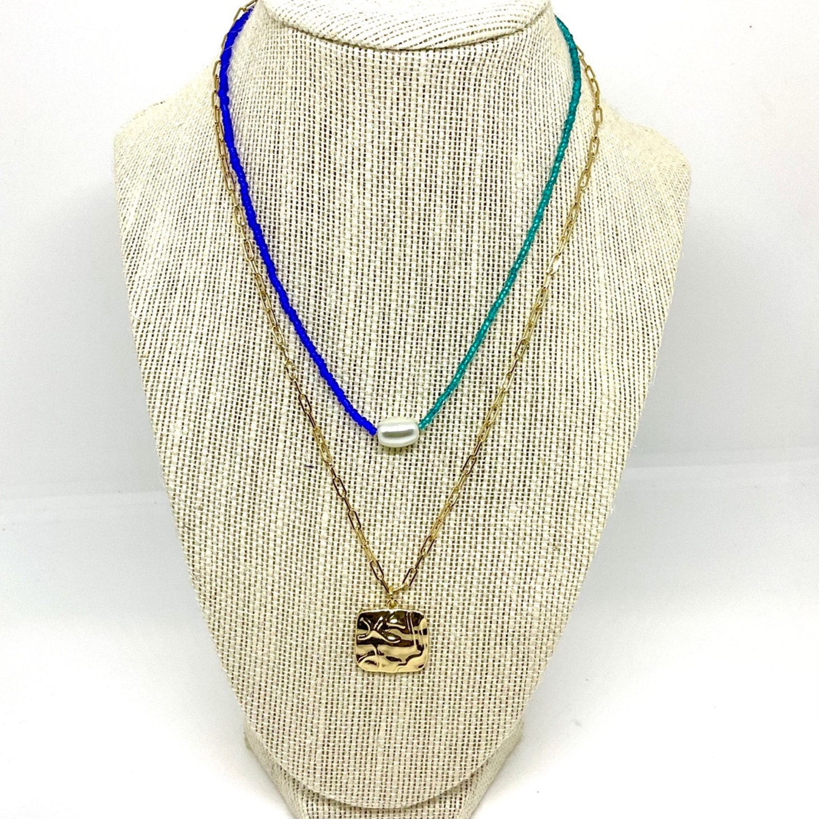 The Sak-Gold-Tone Beaded Fashion Necklace 16 -18 28$